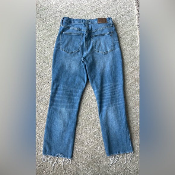 Madewell High Rise Slim Crop Boy Jean Raw Edge Medium Wash Size 26 - Picture 8 of 14